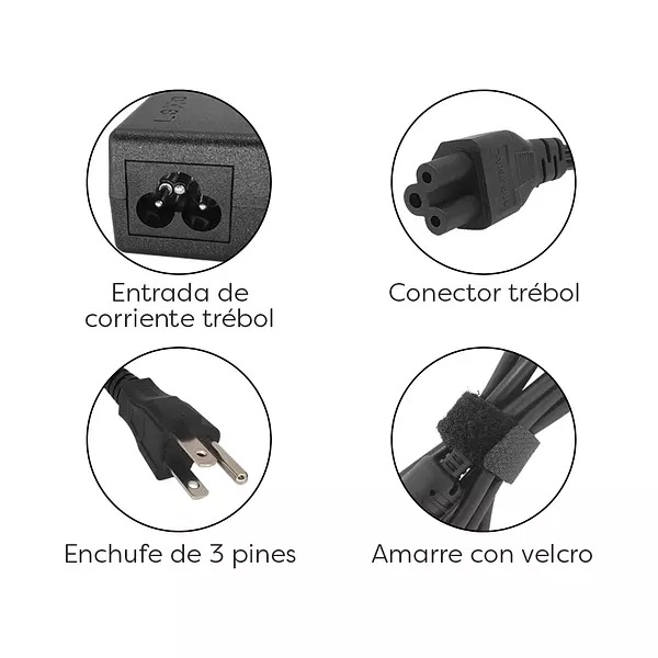 Cargador Tipo ORIGINAL Compatible Con Toshiba - Lenovo - Asus 19v 3,42a